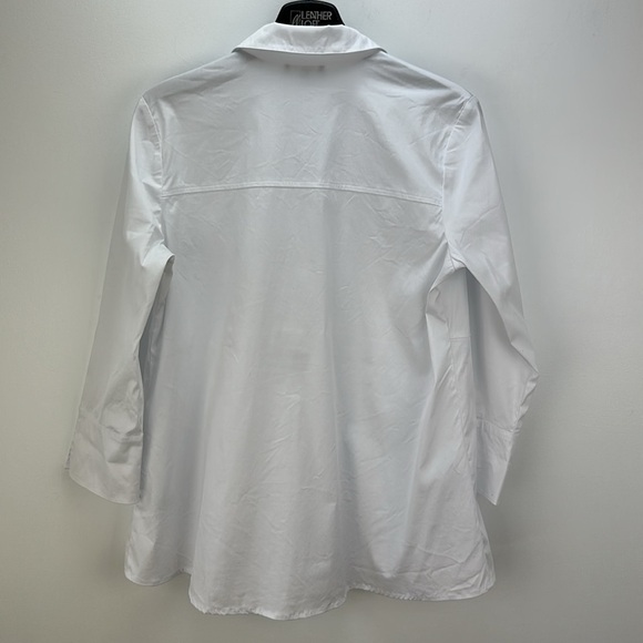 Habitat The One White Button Front Tunic Shirt S 3/4 Sleeves A-Line Pockets - Picture 2 of 15